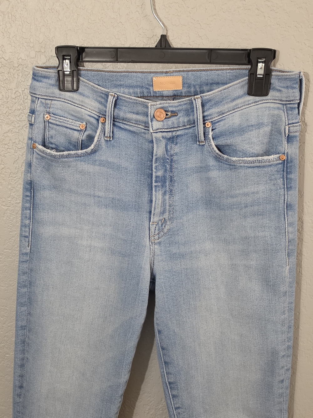 MOTHER The Weekender Fray California Cruiser High Rise Raw Hem Flare Womens 28 - Picture 4 of 15